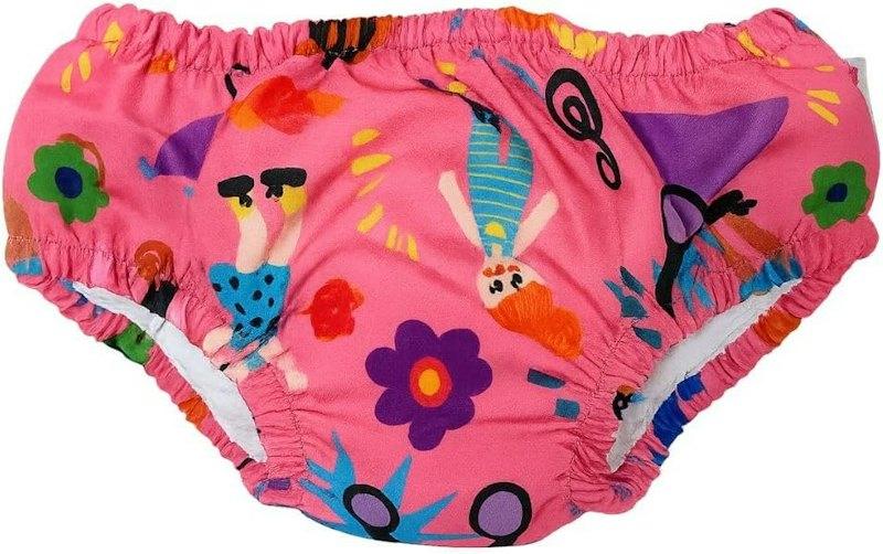 Fralda ecológica reutilizável de piscina Panda Pool rosa